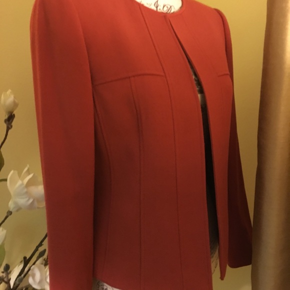 Tahari brown/ orange blazer - Picture 3 of 16